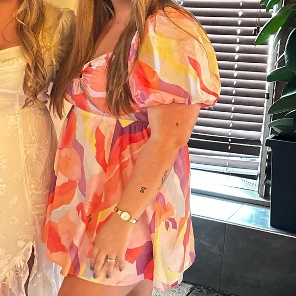 H&M Colorful Abstract Mini Dress - Picture 2 of 2